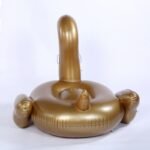 130cm Giant Gold Swan Pool Float For Adult Water Party Inflatable Toys Ride-on Swimming Ring Air Mattress Beach Lounger Boia - 6