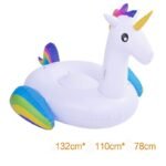 130cm Giant Rainbow Unicorn Pool Float Pegasus Horse Women Swimming Ring Air Mattress Ride-on Inflatable Water Toys Boia Piscina - 3