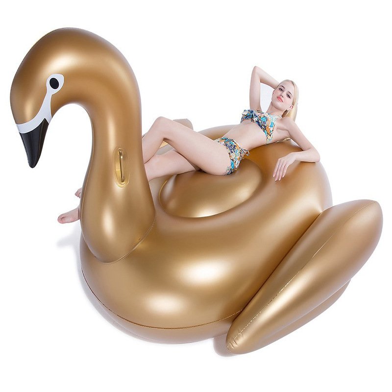 Adult Luxury Gold Swan Inflatable Pool Float 130cm Rideon Air Mattress Swimming Ring Water Party Beach Lounger Toy - 10 Adult Luxury Gold Swan Inflatable Pool Float 130cm Rideon Air Mattress Swimming Ring Water Party Beach Lounger Toy - 10