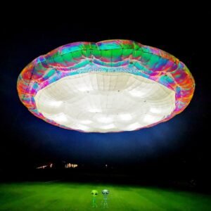 Commercial Toy Inflatable Giant Led Hanging Ufo Model Air Blow Individualized Size Spaceship Lighting Huge Decoration