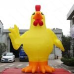 Party 5m Inflatable Yellow Chicken For Children's Playground Advertising Rooster Balloon Display Toys