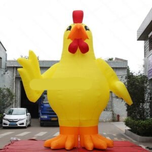 Party 5m Inflatable Yellow Chicken For Children's Playground Advertising Rooster Balloon Display Toys