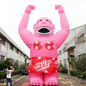 Bingo 8m Giant Inflatable Orangutan For Outdoor Entertainment Decoration Blow Up Pink Ape Display Toys