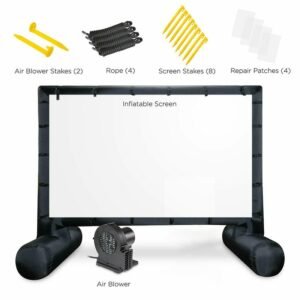 14 5 Feet Inflatable Outdoor Movie Screen For Portable Air With Blower