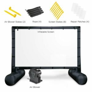 14 5 Feet Inflatable Outdoor Projector Movie Screen For Movies Portable Air Cinema With Blower