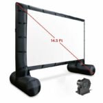 14 5 Feet Inflatable Outdoor Projector Movie Screen For Movies Portable Cinema With Blower - 3