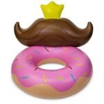 140cm Inflatable Donut Pool Float Chair Swimming Ring Sunbathe Bed With Backrest Water Party Fun Toys Mattress - 4