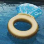 140cm Original Oversized Diamond Ring Swimming Float Row Adult Inflatable - 4