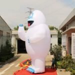 Popular Giant 7 5m Tall Inflatable Snowman Monster Model Blow Up Standing Christmas Cartoon For Outdoor Decoration Toy - 4