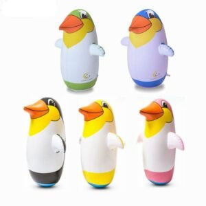 1piece Outdoor Fun Sports Random Color 22 & 36 45 70cm Inflatable Penguin Toy Soft Plastic Tumbler For Children