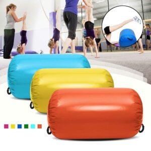 85x100cm Airtrack Inflatable Gymnastics Gym Air Mat Floor Home Exercise Inverted Backflip Round Column Tumbling
