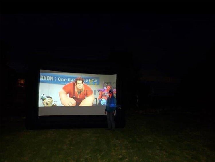 Inflatable 14ft Outdoor Movie Projector Screen For Backyard Family Party Home Cinema With Powerful Fan - 7 Inflatable 14ft Outdoor Movie Projector Screen For Backyard Family Party Home Cinema With Powerful Fan - 7