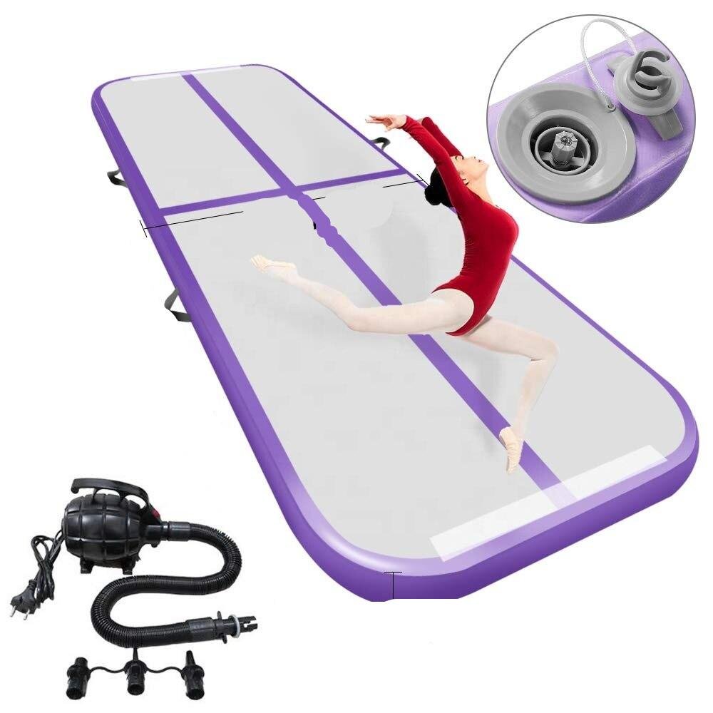 Pump Purple Color Inflatable Gym Mat 3mx1mx0 1m Tumbling Track For Dwf Air Floor Kids And Adults