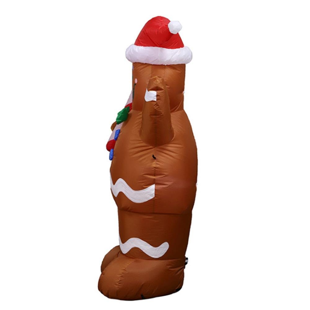 15m Led Lighted Christmas Inflatable Gingerbread Man Indooroutdoor Yard Airblown Xmas Decoration - 5