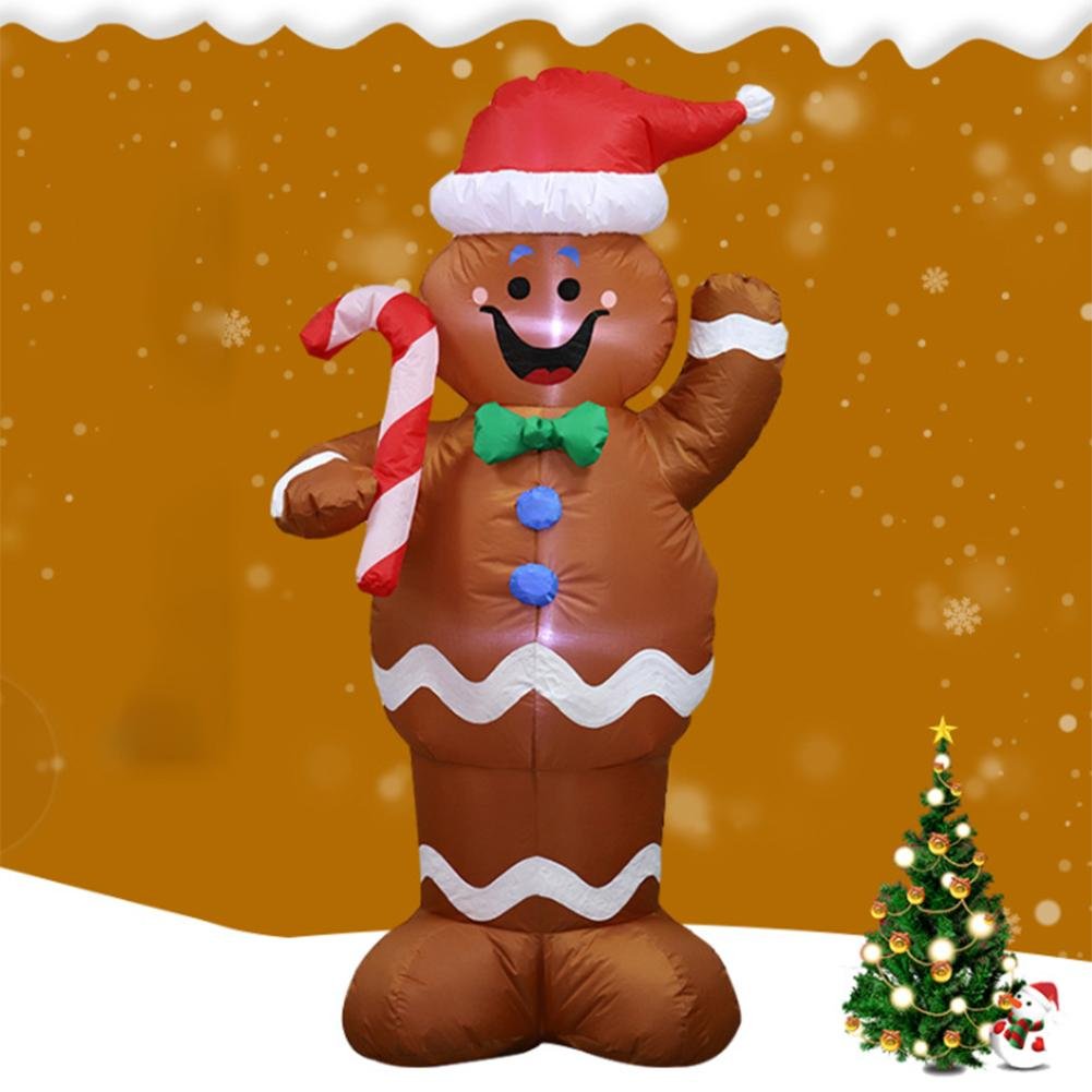 15m Led Lighted Christmas Inflatable Gingerbread Man Indooroutdoor Yard Airblown Xmas Decoration - 1