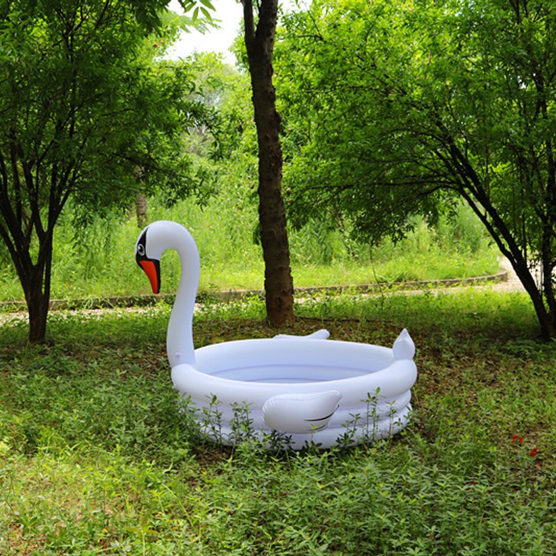 Ecofriendly 15m Pvc Inflatable Swan Flamingo Kids Swimming Pool Outdoor Family Summer Play Bathtub Ideal For Baby Room - 2