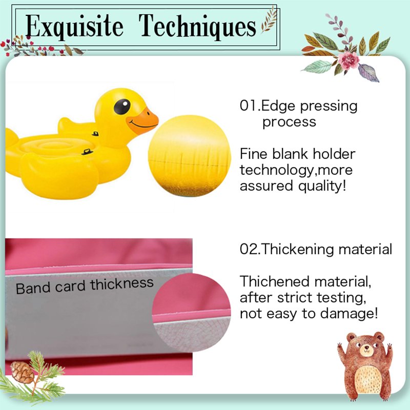 Ecofriendly 15m Pvc Inflatable Swan Flamingo Kids Swimming Pool Outdoor Family Summer Play Bathtub Ideal For Baby Room - 10