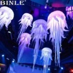 16 Colors Multi-colored Charming Hanging Led Light Inflatable Jellyfish Balloon For Stage Decor - 2