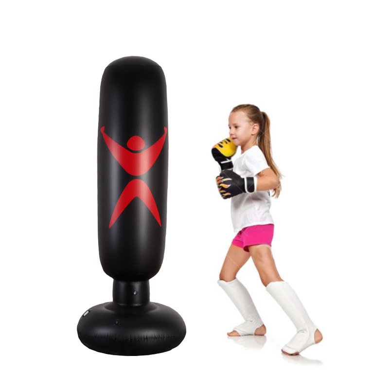 160cm Freestanding Inflatable Boxing Punching Bag Muay Thai Training Equipment For Stress Relief Back Sandbag - 3