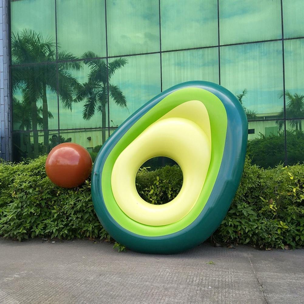 Giant 160x125cm Inflatable Avocado Swimming Ring Fun Adult Pool Float Tube Toy Water Leisure Lounger - 5