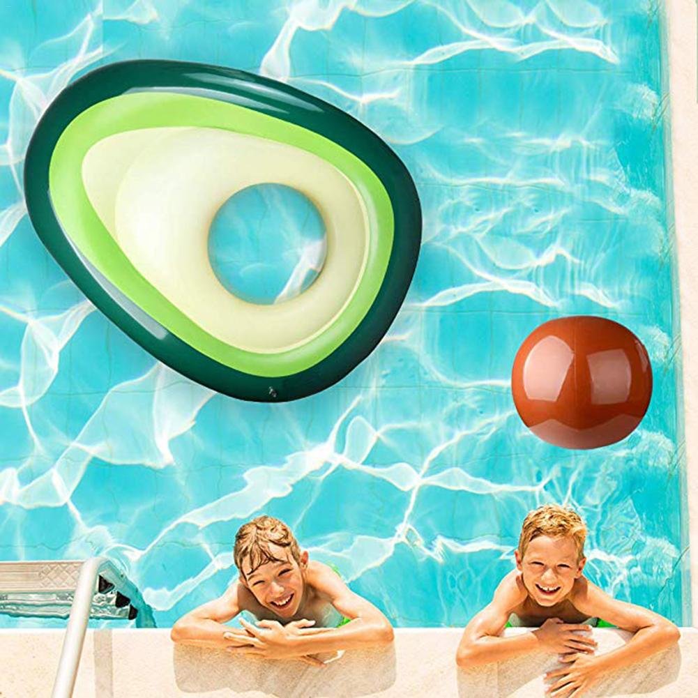 Jumbo 160x125cm Avocado Inflatable Swimming Float Ring Summer Beach Pool Toy For Kids Adults - 5
