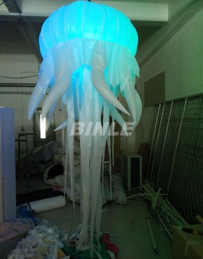 Multicolored 16 Led Light Inflatable Jellyfish Balloon Enchanting Stage And Event Decor - 3 Multicolored 16 Led Light Inflatable Jellyfish Balloon Enchanting Stage And Event Decor - 3