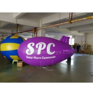 Logo Printing 4ml 13ft Inflatable Blimp Airship Zeppelin For Advertising Promotion Helium