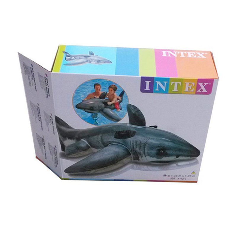 Large 173cm Inflatable Shark Whale Pool Float Swim Ring Air Mattress Water Toy For Kids And Adults Beach Party Fun - 5