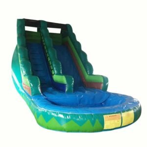 Yard Commercial Amusement Game Green Color Tobogan Inflable Inflatable Big Water Slide Pool For