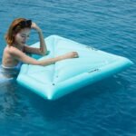 180cm Giant Diamond Inflatable Pool Float Sky Blue Lie-on Swimming Ring Air Mattress Beach Party Props Water Fun Toys Boia - 4