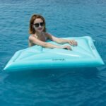 180cm Giant Diamond Inflatable Pool Float Sky Blue Lie-on Swimming Ring Air Mattress Beach Party Props Water Fun Toys Boia - 5