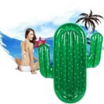 180cm Outdoor Beach Pool Inflatable Cactus Swim Lounge Chair Adult Giant Float Interactive Fun Summer Water Party Toy - 2