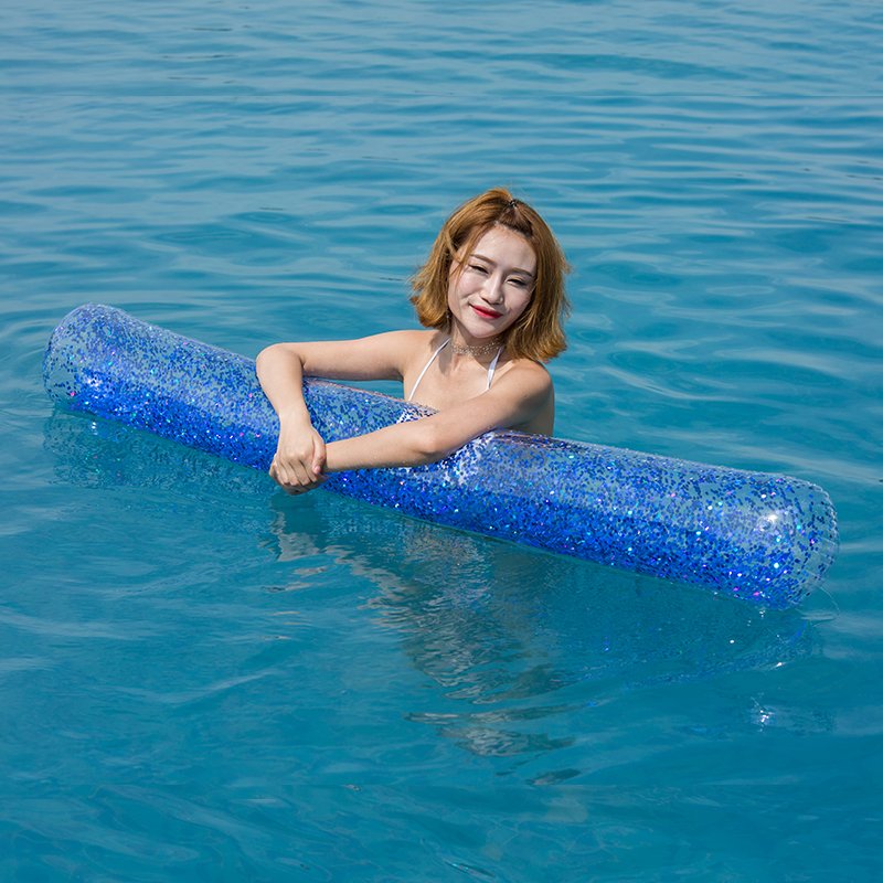 180cm Giant Glitter Inflatable Pool Float Sparkly Super Noodle Air Mattress Summer Water Party Toys For Adults And Kids - 6