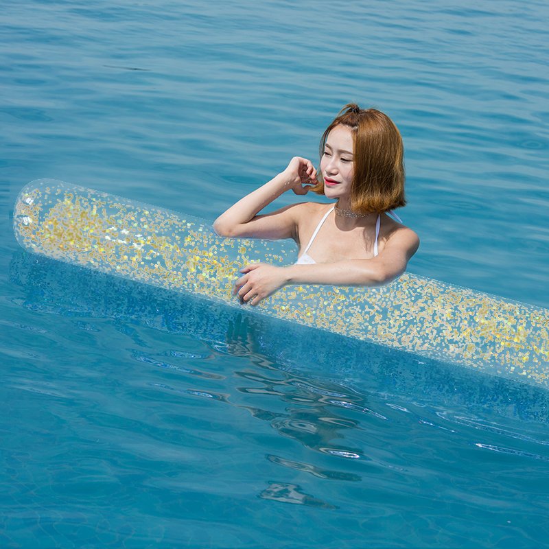 180cm Giant Glitter Inflatable Pool Float Sparkly Super Noodle Air Mattress Summer Water Party Toys For Adults And Kids - 9