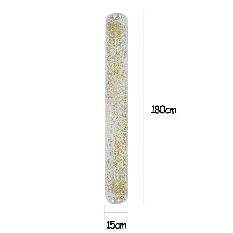 180cm Giant Glitter Inflatable Pool Float Sparkly Super Noodle Air Mattress Summer Water Party Toys For Adults And Kids - 1
