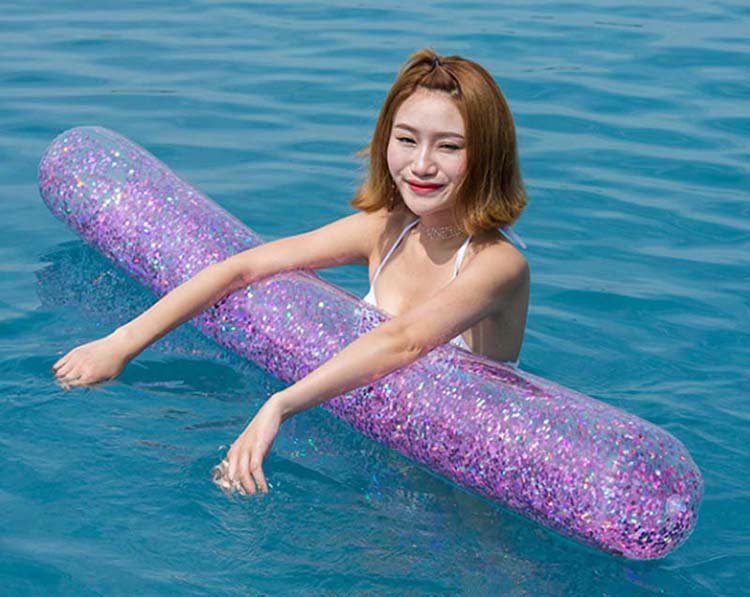 Sparkly Holographic Giant 180cm Inflatable Swimming Pool Float Glitter Swim Noodle Super Party Beach Raft Stick - 7 Sparkly Holographic Giant 180cm Inflatable Swimming Pool Float Glitter Swim Noodle Super Party Beach Raft Stick - 7