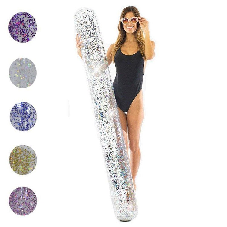 Sparkly Holographic Giant 180cm Inflatable Swimming Pool Float Glitter Swim Noodle Super Party Beach Raft Stick - 3 Sparkly Holographic Giant 180cm Inflatable Swimming Pool Float Glitter Swim Noodle Super Party Beach Raft Stick - 3