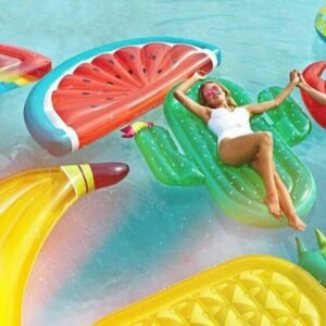 185cm Inflatable Giant Pool Float Mattress Toys Watermelon Pineapple Cactus Beach Water Swimming Ring Lifebuoy Sea Party