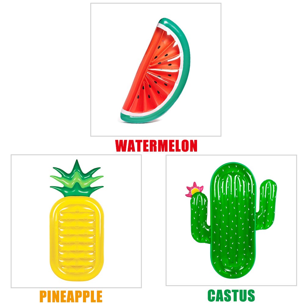 185cm Giant Inflatable Pool Float Watermelon Pineapple Cactus Design Beach Swimming Ring Sea Party Lifebuoy Mattress Toy - 1 185cm Giant Inflatable Pool Float Watermelon Pineapple Cactus Design Beach Swimming Ring Sea Party Lifebuoy Mattress Toy - 1