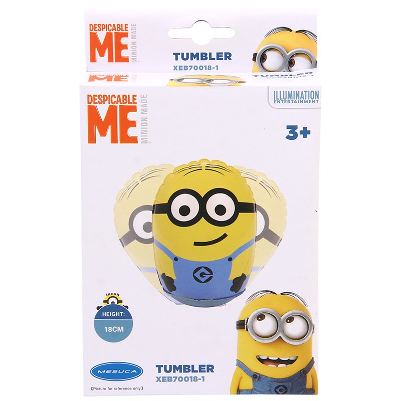 18cm Minion Themed Inflatable Tumbler Toy Durable Pvc Decorative Display For Childrens Playroom - 5
