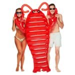 190cm Giant Red Lobster Inflatable Pool Float Lie-on Swimming Ring For Children Adult Air Mattress Water Party Fun Toys Lounger