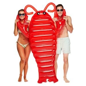 190cm Giant Red Lobster Inflatable Pool Float Lie-on Swimming Ring For Children Adult Air Mattress Water Party Fun Toys Lounger