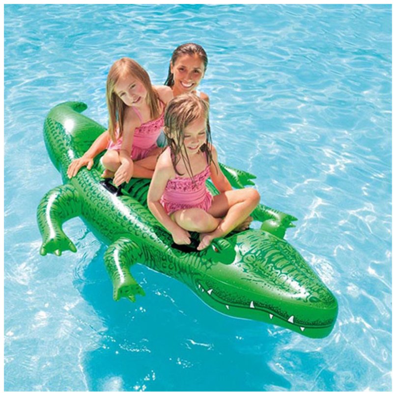 Black Whale 190cm Inflatable Ecofriendly Pvc Pool Float Adult Water Bed Swimming Ring Party Toy - 4