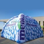 Custom Outdoor Trade Show Event 6m Diameter Inflatable Spider Dome Tent With Covers For Advertising