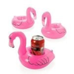 1pcs Mini Inflatable Flamingo Unicorn Donut Pool Float Toys Drink Cup Holder Swimming Ring Party Beach Kids Adults