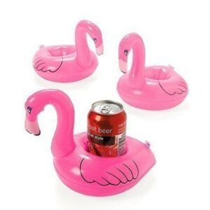 1pcs Mini Inflatable Flamingo Unicorn Donut Pool Float Toys Drink Cup Holder Swimming Ring Party Beach Kids Adults