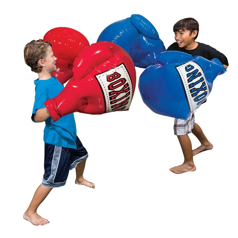 Kids Inflatable Boxing Gloves Pair Jumbo Size 60x45cm Ideal For Training Sports Games Party Toys Perfect Childrens Gift - 2