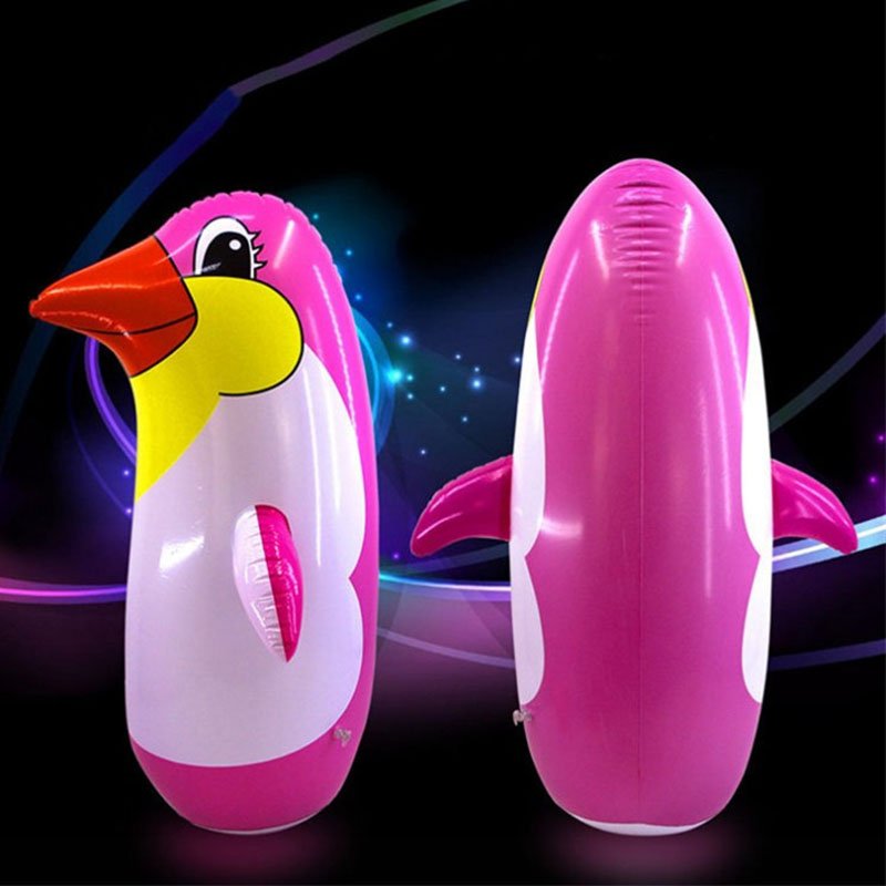 Kids Inflatable Penguin Tumbler Toy Soft Plastic Outdoor Fun Sports 70cm Assorted Colors - 4