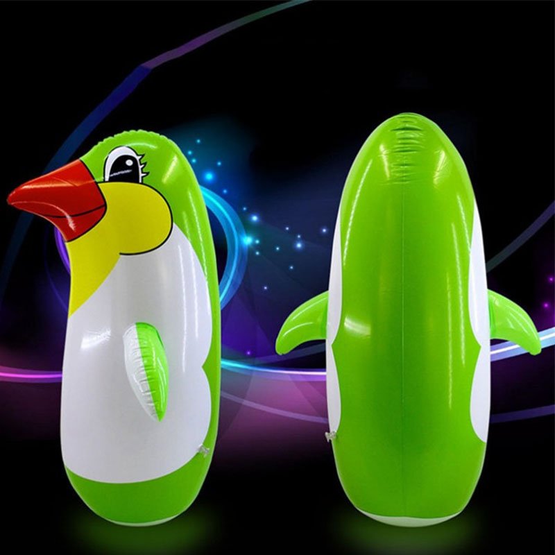 Kids Inflatable Penguin Tumbler Toy Soft Plastic Outdoor Fun Sports 70cm Assorted Colors - 2