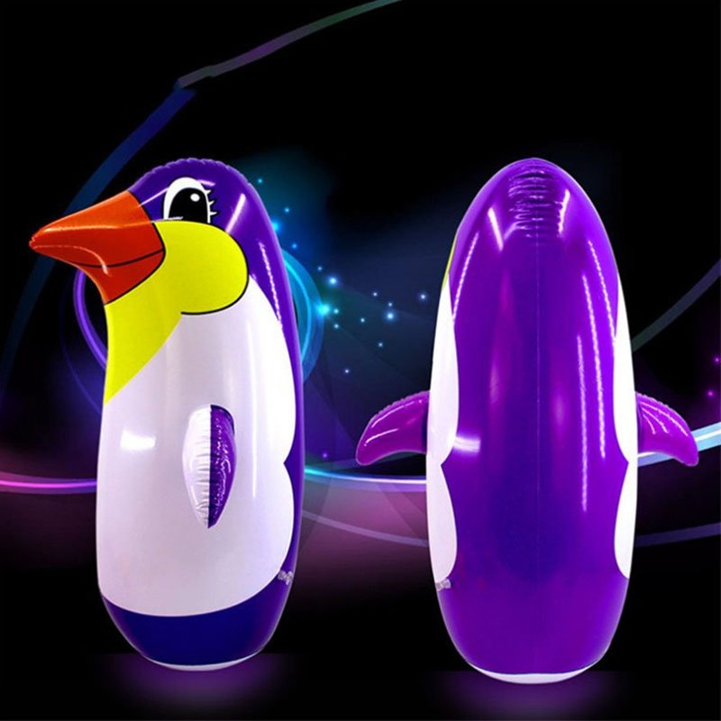 Kids Inflatable Penguin Tumbler Toy Soft Plastic Outdoor Fun Sports 70cm Assorted Colors - 3
